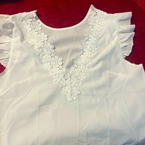 SHEIN white top sz M